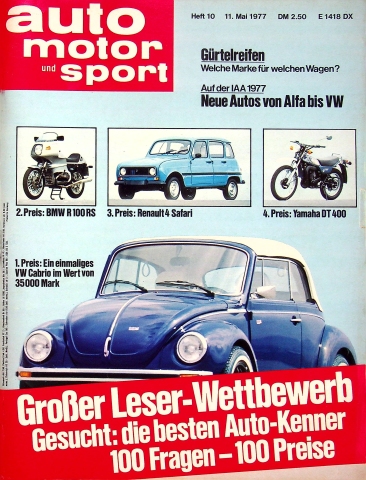 Deckblatt Auto Motor und Sport (10/1977)